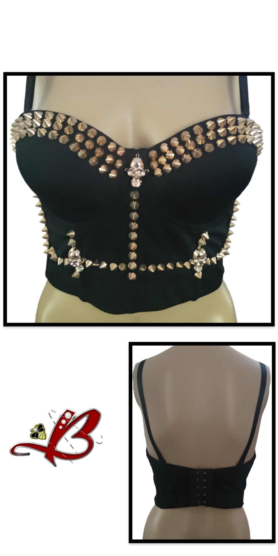 Golden Spike & Skull Bustier