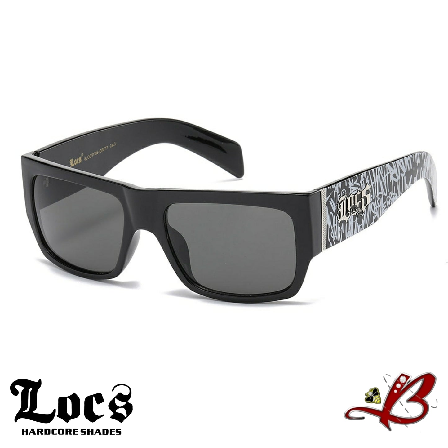 Locs Graffiti OG Thick Arm Horn Frame Hardcore Shades