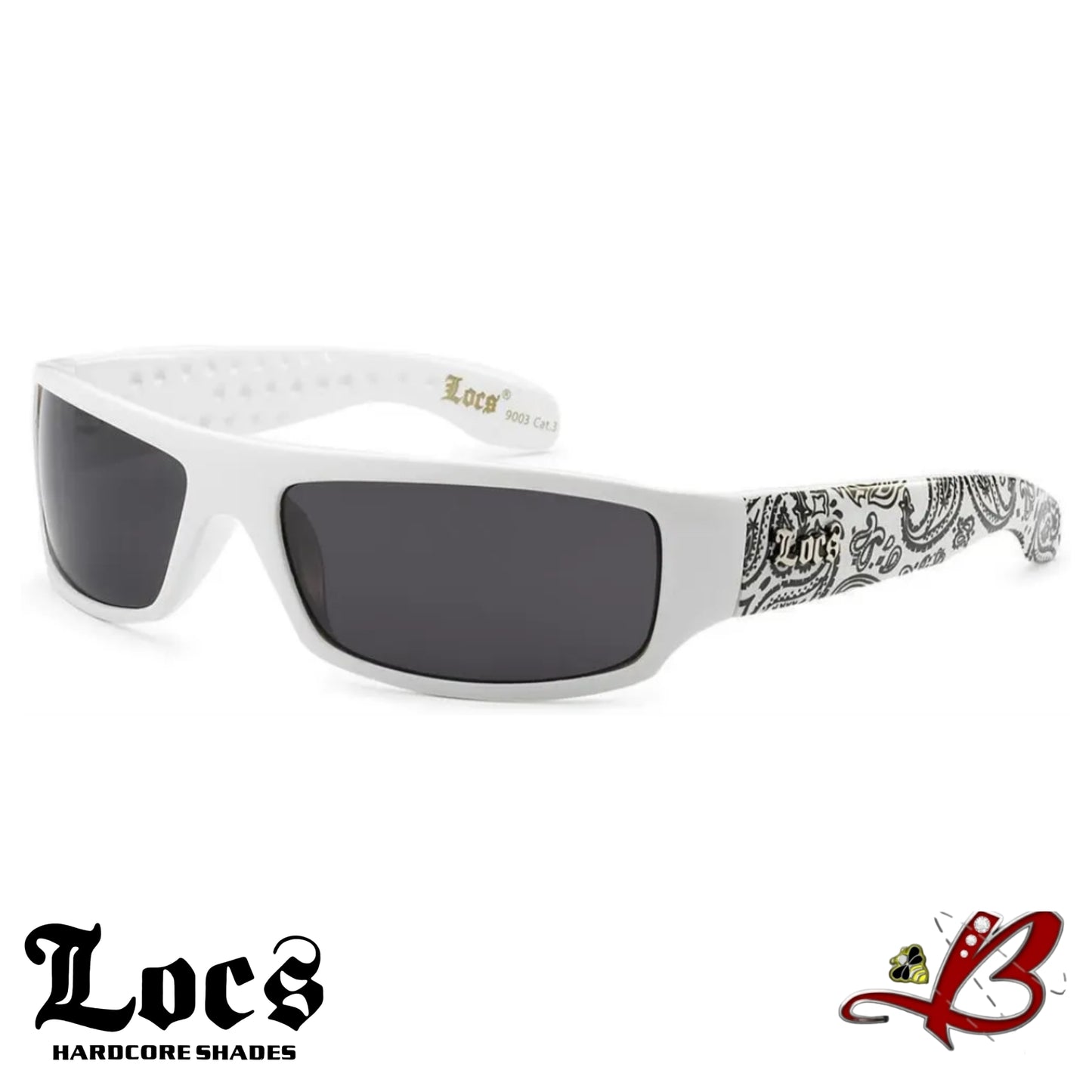 LOCS Hardcore Gangster Bandana Shades Flat Top OG Sunglasses