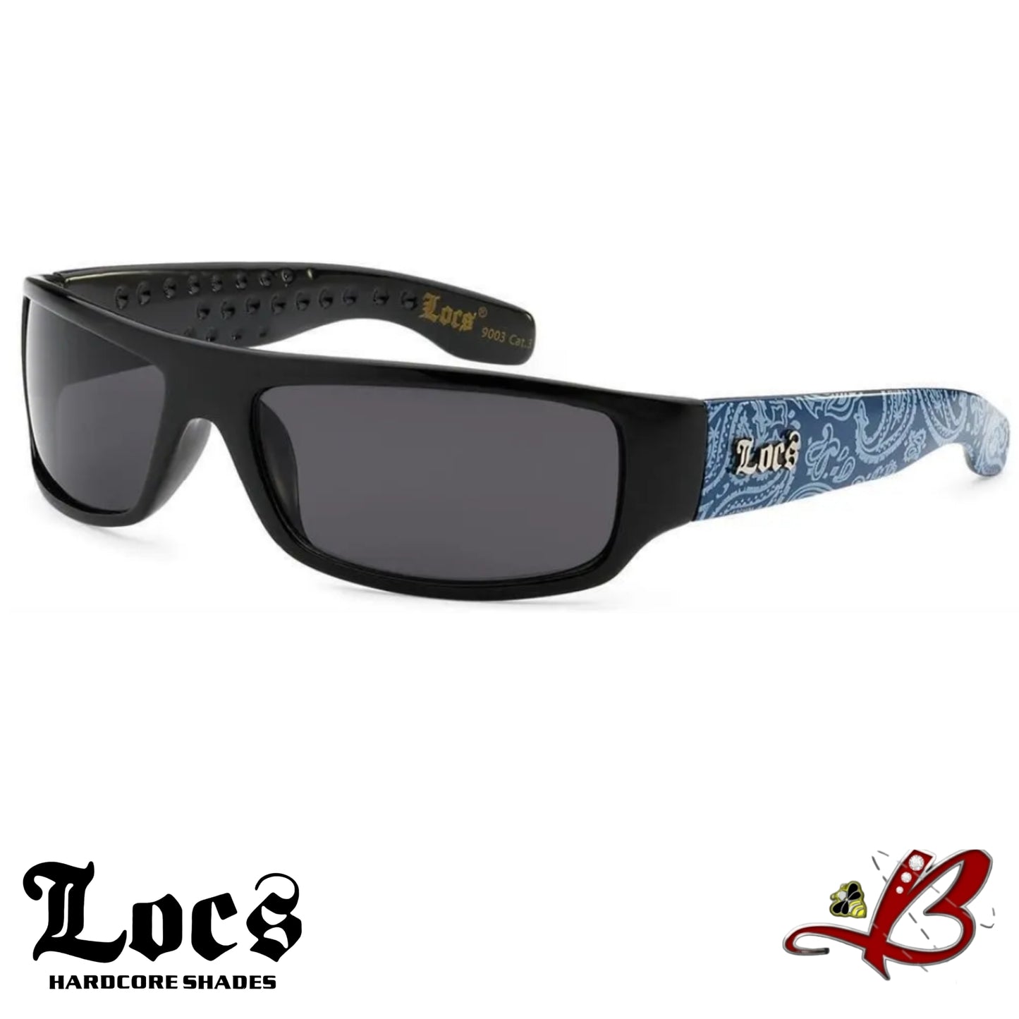 LOCS Hardcore Gangster Bandana Shades Flat Top OG Sunglasses