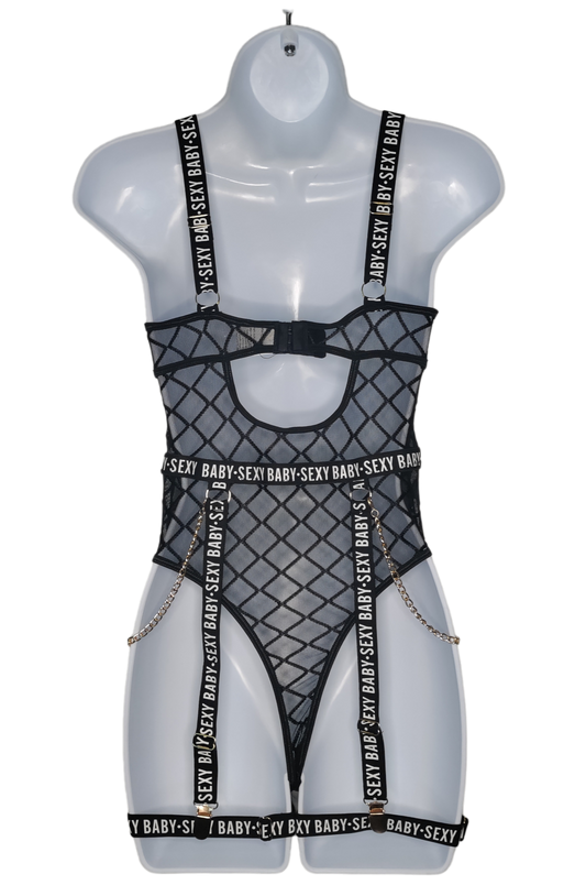 "Sexy Baby" Luxury Mesh Women Bodysuit