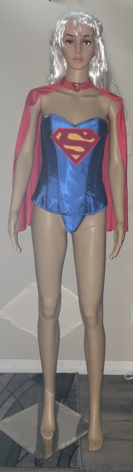 Superwoman 3-piece corset & cape costume