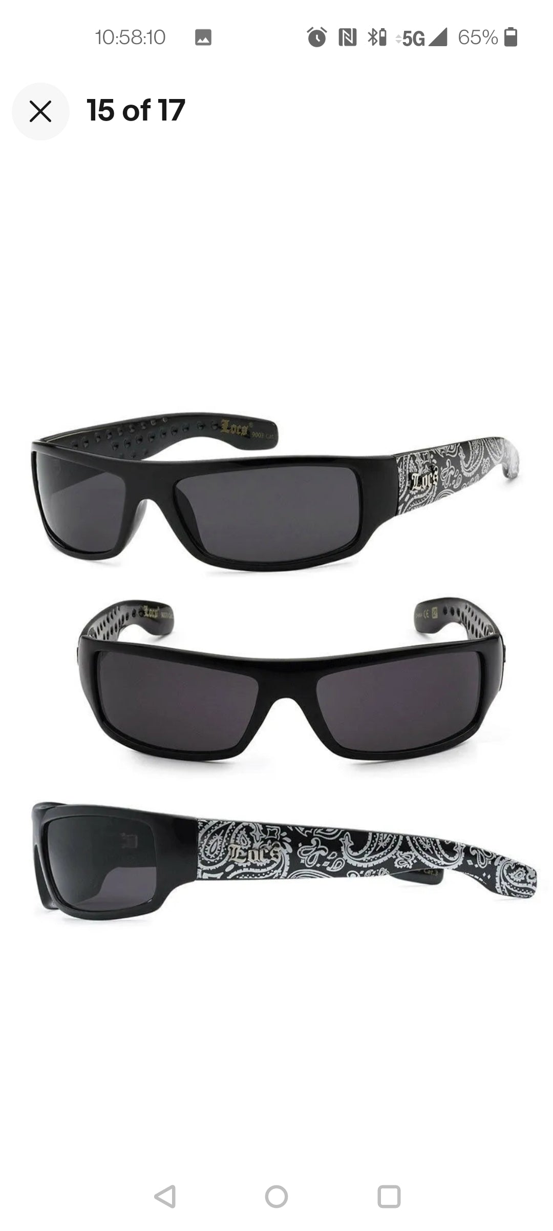 LOCS Hardcore Gangster Bandana Shades Flat Top OG Sunglasses