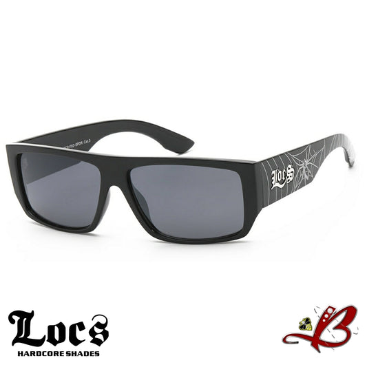 Locs Rectangle Spider Web Arm Printed Hardcore Cholo Sunglasses