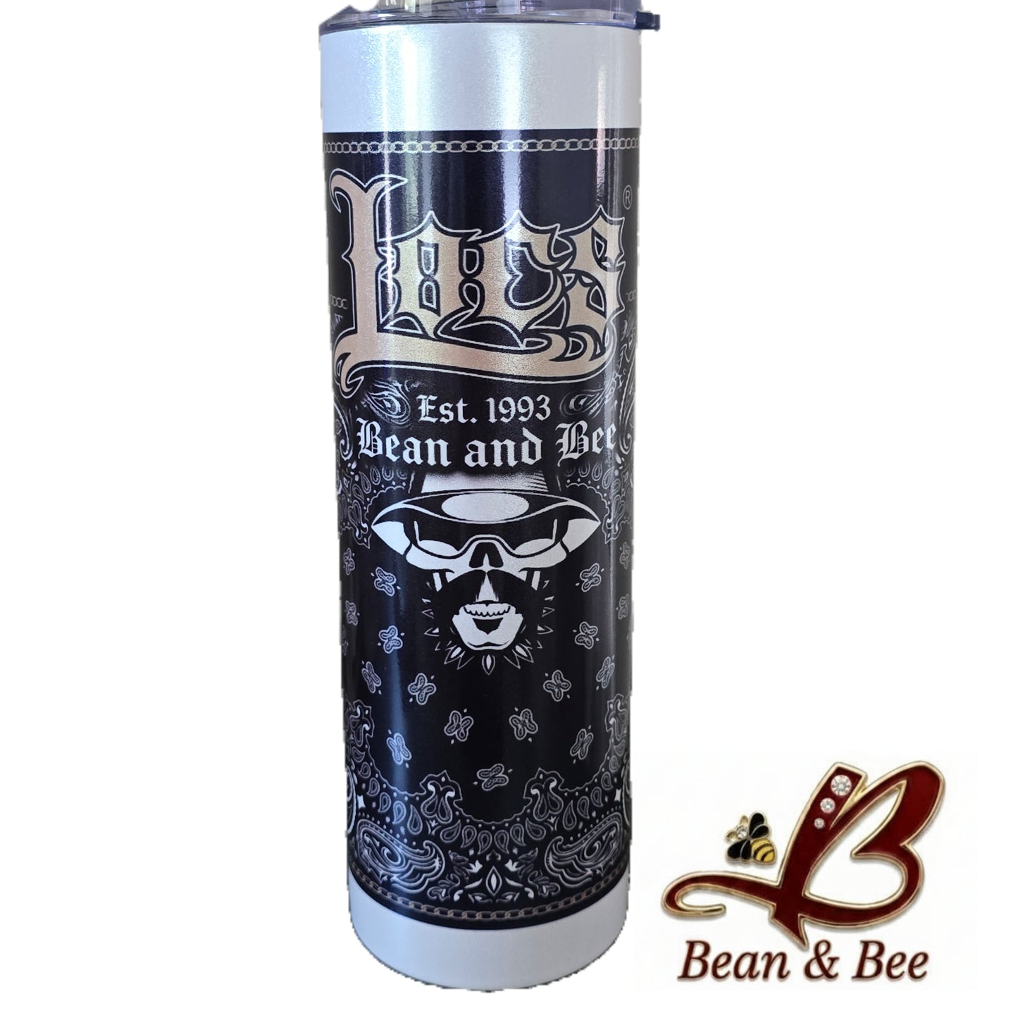 Locs Hardcore Shades Limited Edition 30oz Printed Aluminum Tumbler with Metal Straw