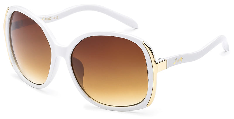 Giselle Ladies Vintage Oversized Curve Sunglasses