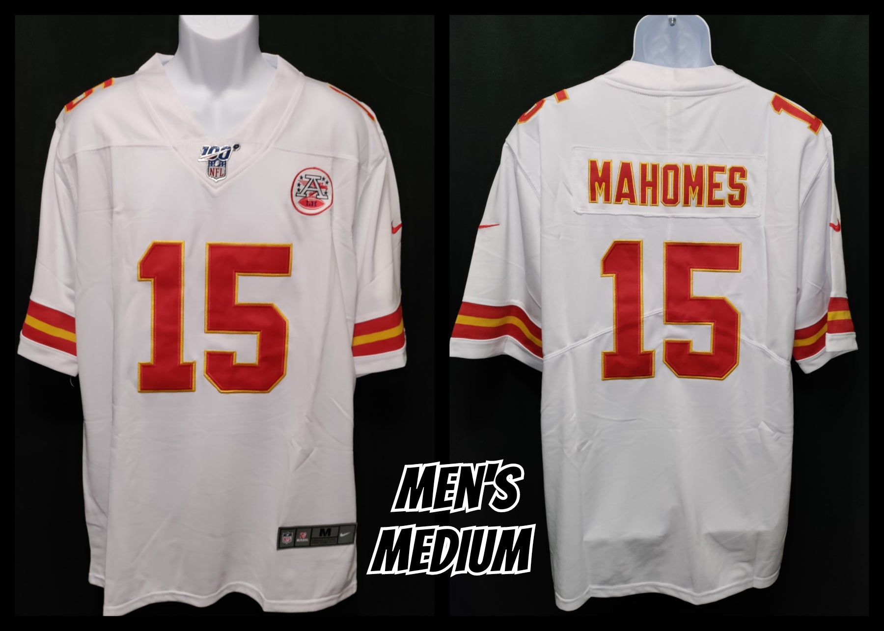 Kansas City Chiefs Patrick Mahomes #15 Nfl White Jersey Jersey