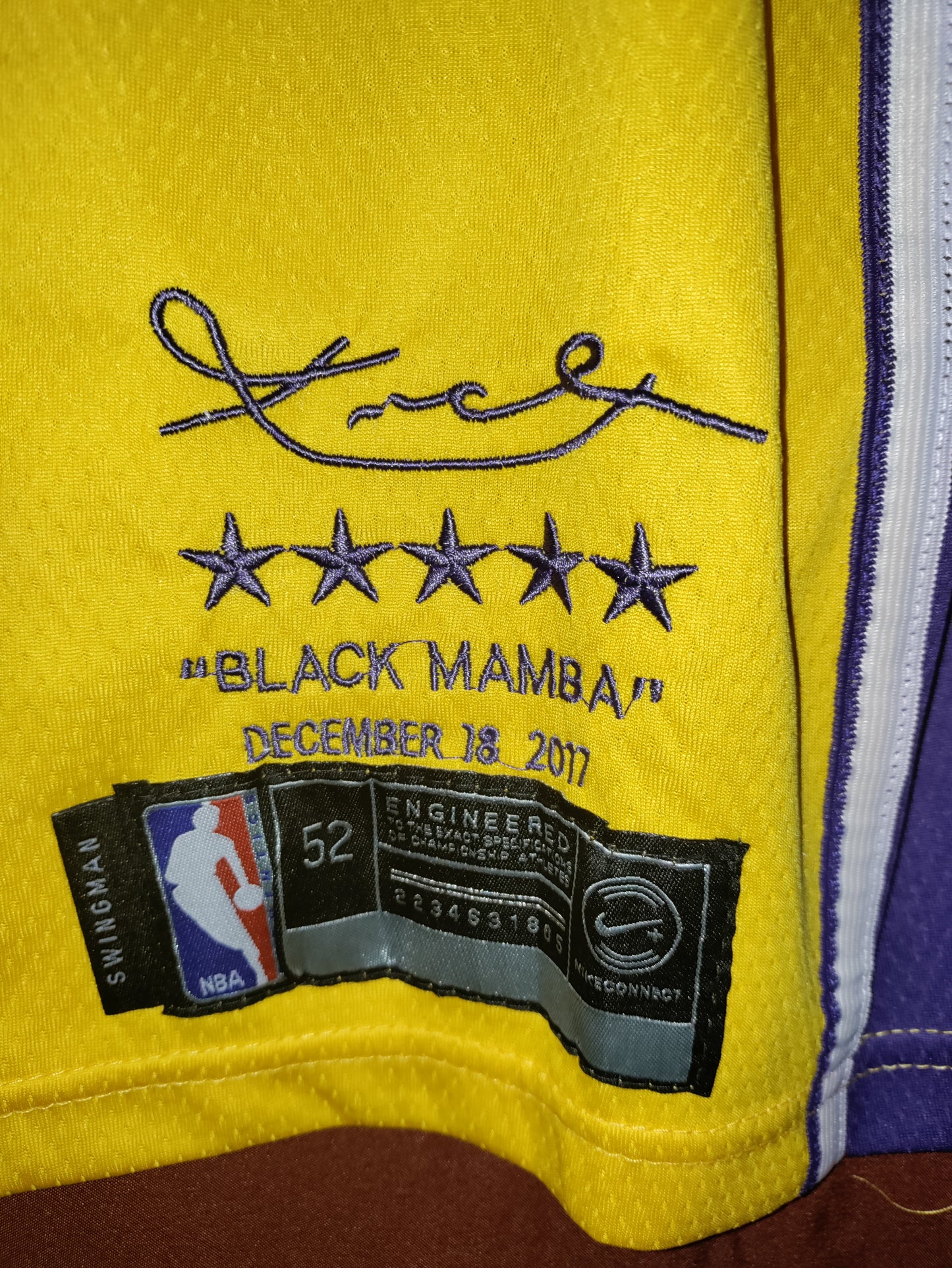 Los Angeles Lakers #8 Kobe Bryant (52) XL