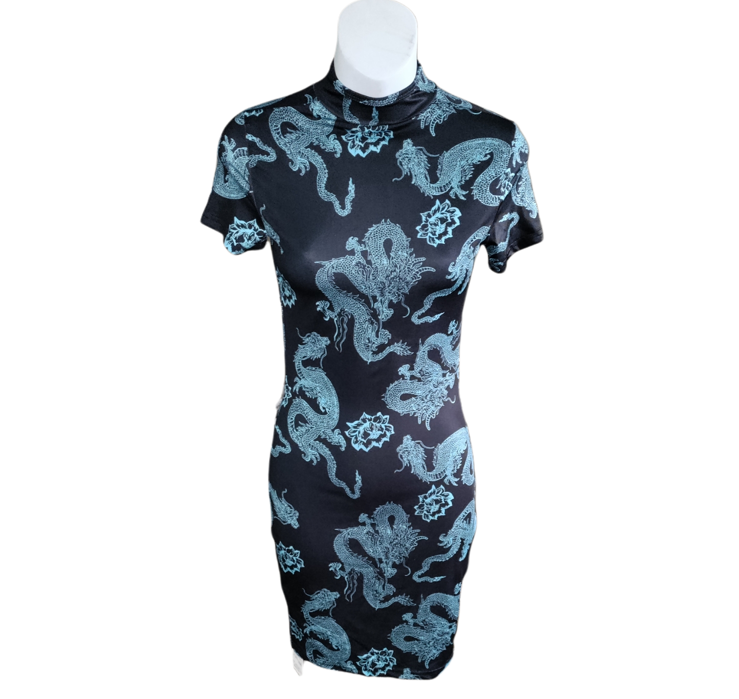 "Enter the Dragon" reverseable bodycon mini dress