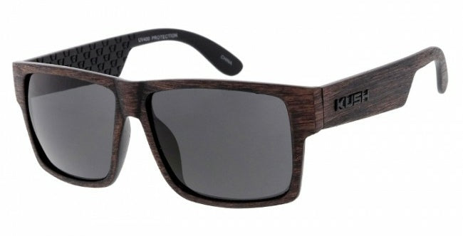 Mens KUSH Classic Horn Rimmed Wood Print Sunglasses