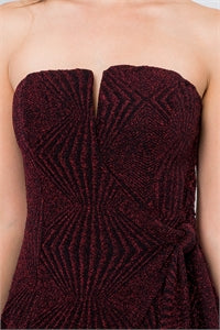 RED & BLACK SHIMMER DRESS