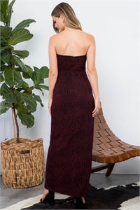 RED & BLACK SHIMMER DRESS