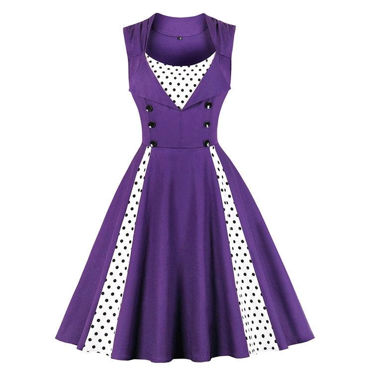 Purple rockabilly dress clearance