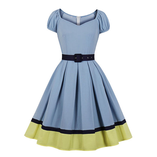 "Baby Blue" Vintage 50's Style Swing Dress