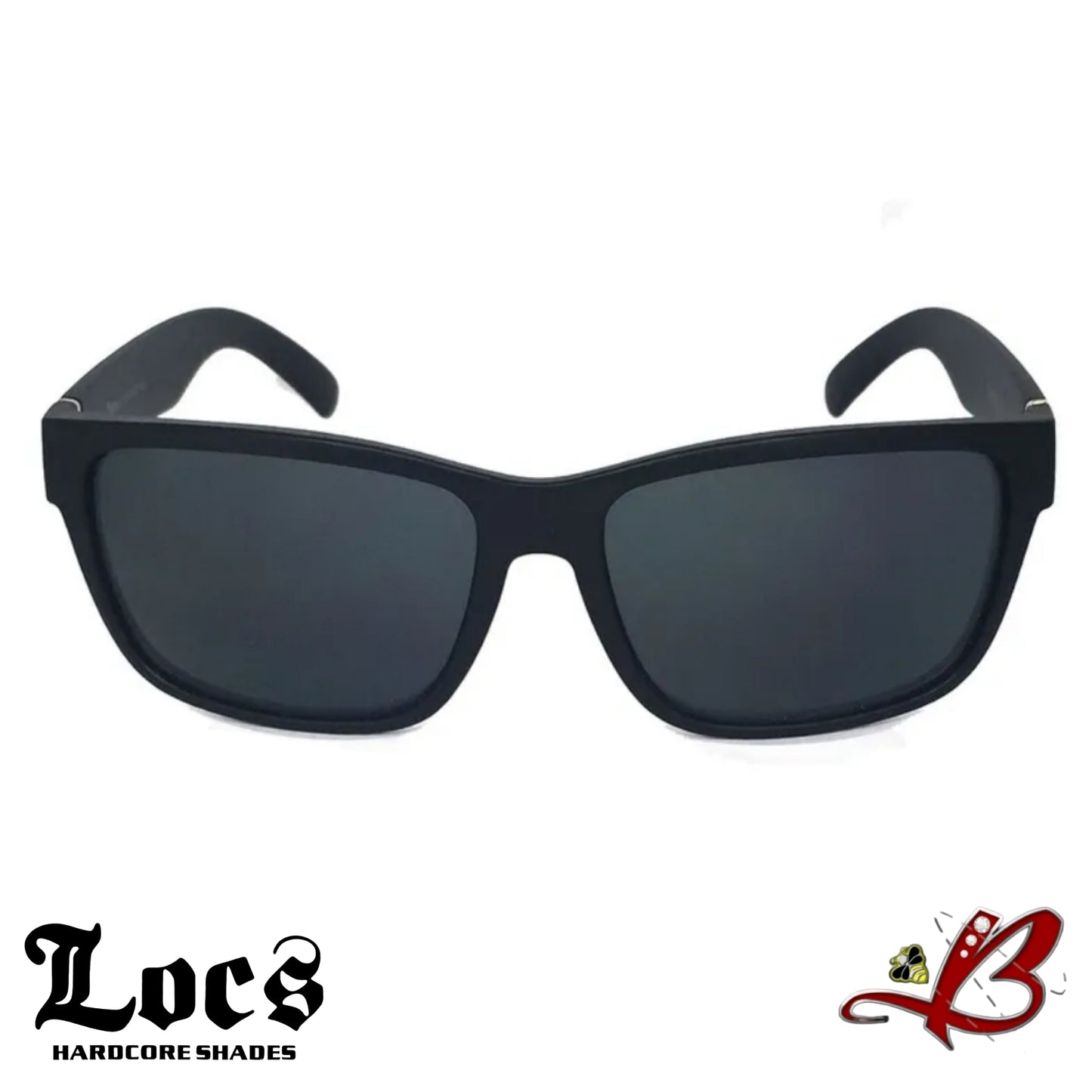 LOCS Camouflage Wrap Around Matte Square Sport Hardcore Shades Classic Casual OG Gangster Style Cholo Full Frame Camo Print Sunglasses |Original & Authentic Locs