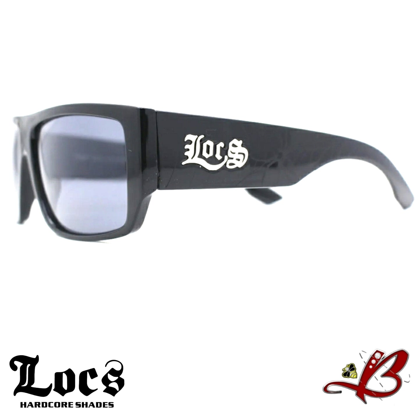Locs Rectangle Spider Web Arm Printed Hardcore Cholo Sunglasses