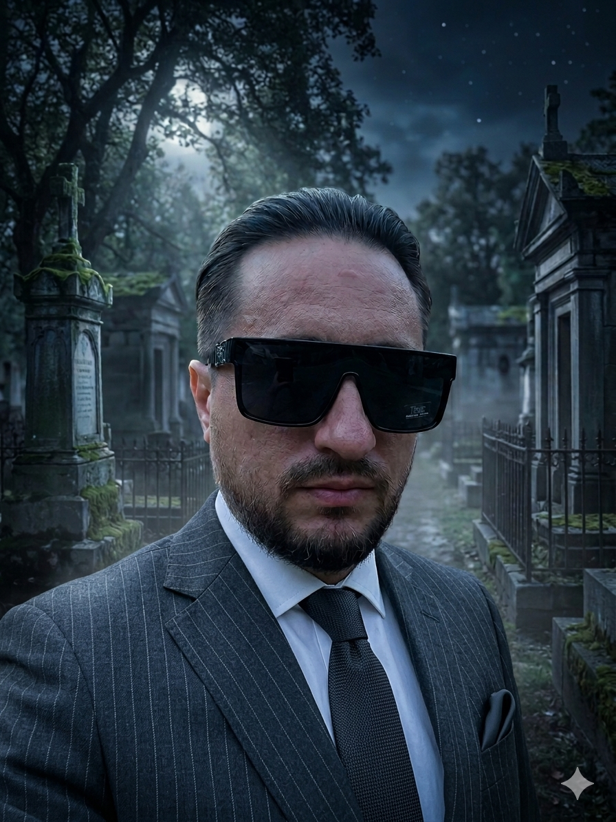 LOCS Gravedigger Hardcore Shades | New Syle Logo Design   Featuring the Iconic Gothic Metal Logo in Crypt Chrome (Silver) Tombstone Gold | Bold New Shield Frame Design – Genuine Authentic Locs Classic 8LOC91324-BK