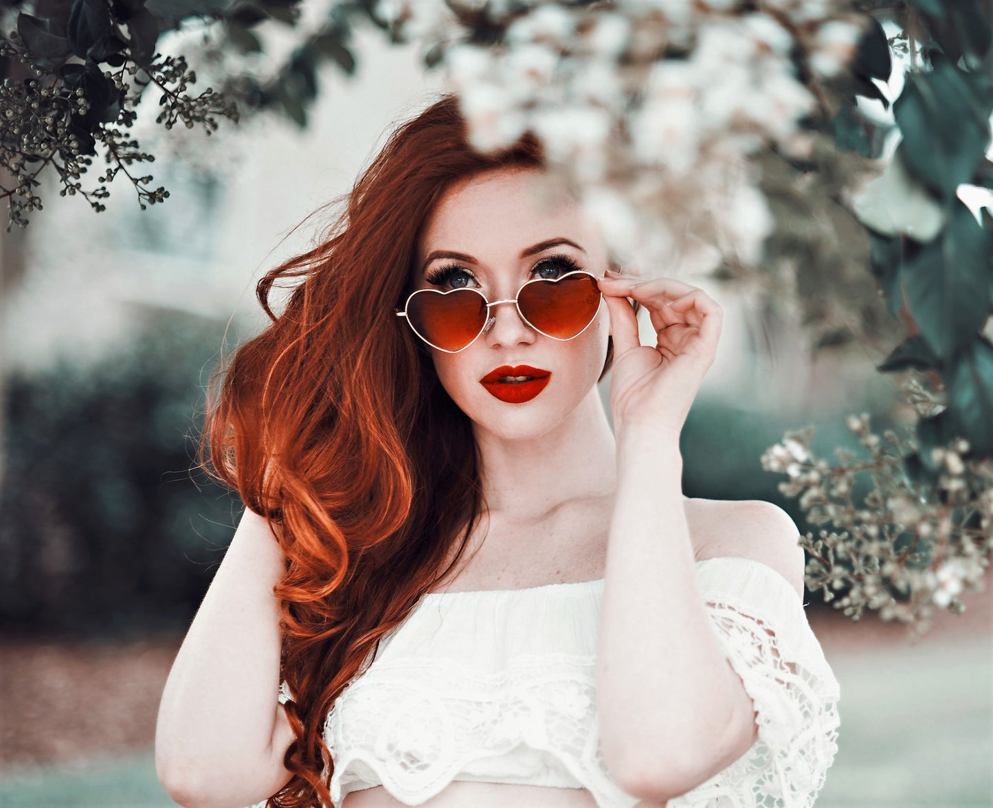Mirrored Heart Shaped sunglasses